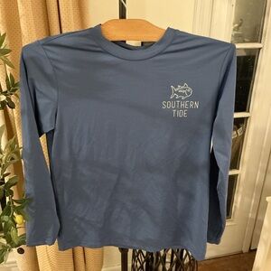 Southern Tide Boys Blue Long Sleeve Shirt